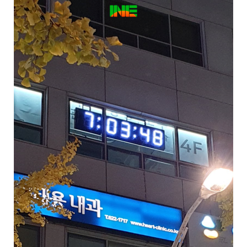 창문광고 병의원/광고용 GPS시계 [S6-HMS3]